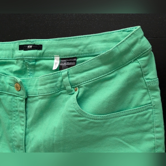 Vintage 00's, H&M, light green, skinny jeans - Picture 4 of 9